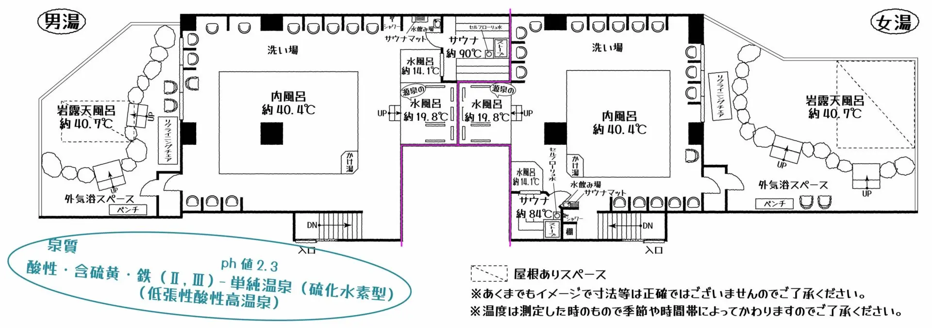 ひとめでわかる！登別万世閣温泉マップ