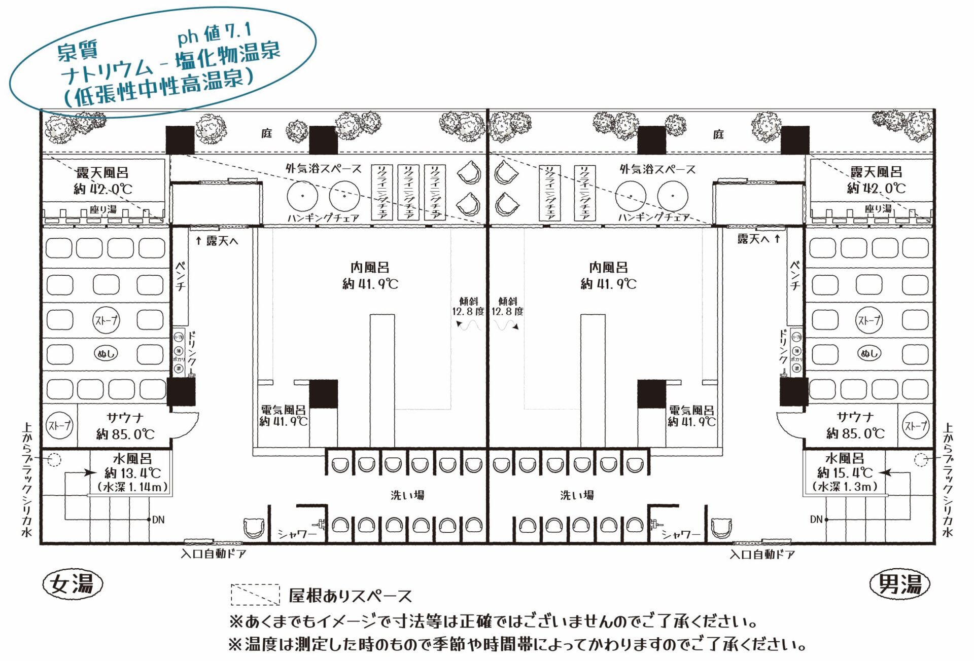 ひとめでわかる!休日ビルヂング 温泉マップ